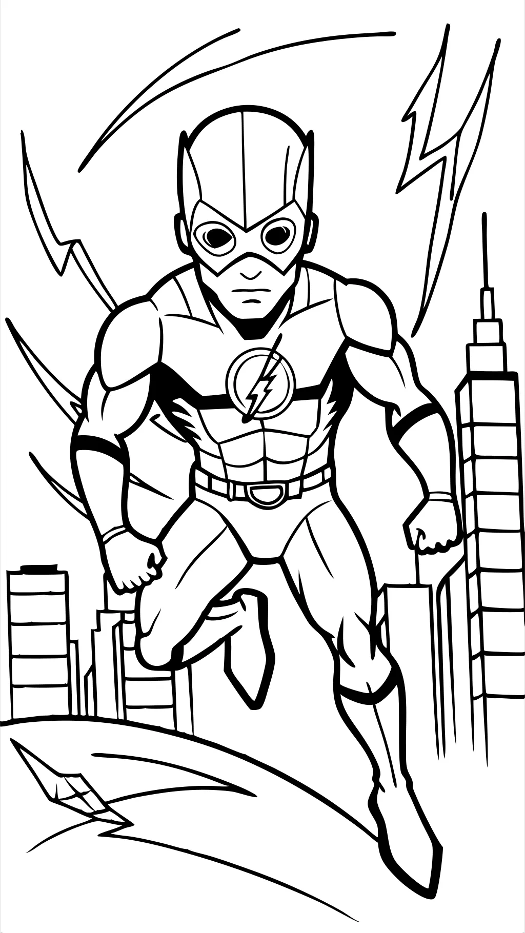 the flash coloring page